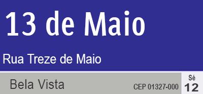 Placa da <span class="hpt_headertitle">Rua 13 de Maio</span>