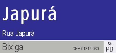 Placa da <span class="hpt_headertitle">Rua Japurá</span>