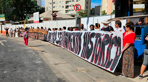 ‘Mobiliza Saracura Vai-Vai’ realiza abraço simbólico em frente à futura estação da Linha 6